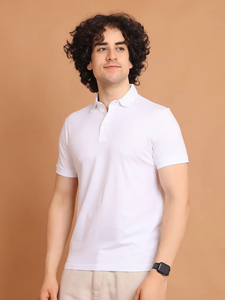 T-shirt à manches courtes pour hommes de la meilleure qualité pour col polo 100% coton Confortable Essential Casual Wear pour le travail et les sorties sociales - Product Image 4