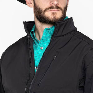 แจ็กเก็ตผ้านิ่มสำหรับผู้ชายเสื้อแจ็กเก็ตกันน้ำกลางแจ้งออกแบบโลโก้ได้ตามต้องการ - Product Image 4