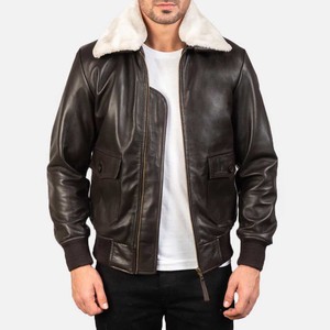 Chaqueta de Cuero Genuino para Hombre, Fabricante, Logotipo Personalizado, Corte Ajustado, Estilo Motero, Invierno, Moda, Impermeable, Pedidos al por Mayor, Marcas Globales, OEM - Product Image 1