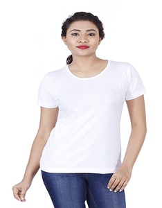 Las mujeres verano Casual al por mayor 100% algodón/poliéster cuello de alta calidad de moda camisetas Logotipo de impresión personalizado camisa bordado - Product Image 1