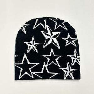 Gorro de punto de estrella a la moda Unisex, gorro cálido y suave, ropa de invierno acogedora, gorro de esquí informal cómodo con patrón de Jacquard para uso en exteriores - Product Image 6