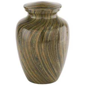 Urne funéraire en bois moderne et compacte avec bande d'accentuation foncée et design commémoratif minimaliste pour les maisons contemporaines - Product Image 2