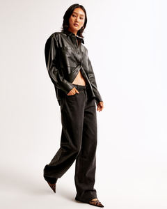 Abrigo de Invierno de Moda para Mujer con Tela de Cuero Genuino de Oveja, Chaqueta de Cuero Puro - Product Image 2