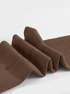 Chaussettes habillées en pur coton 100% pour hommes Chaussettes à rayures avec logo personnalisé pour les entraînements quotidiens et les occasions formelles Chaussettes de sport - Product Image 2