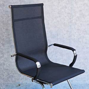 Adjustable Mesh Chair with High Back & Painted <b>Iron</b> Legs-Stackable Foam & Fabric Adjustable Height Headrest MF011 - Product Image 3