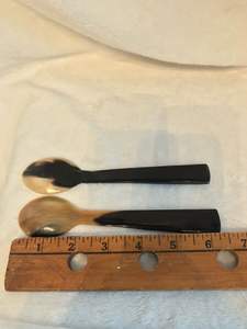 Ensemble de cuillères en corne de buffle écologiques, ustensiles de cuisine faits à la main, ensemble de cuillères en corne de buffle pour les épices, la cuisine et le service de nourriture, taille personnalisée - Product Image 6