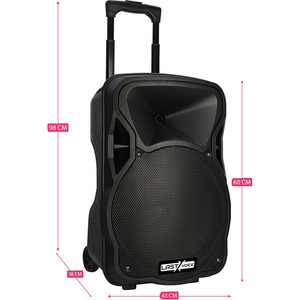 Sistema de Sonido PA Portátil Recargable Activo + Pasivo Lastvoice LS-P1915EE-PAK (1200W + 800W) para V4.2, 5-10 Horas de Duración - Product Image 3