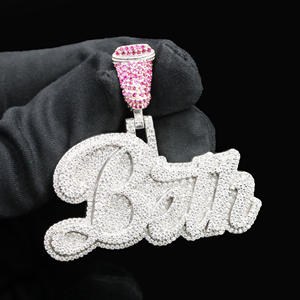 Colgante Personalizado de Acero Inoxidable Estilo Hip Hop con Diamantes de Imitación CZ - Product Image 3