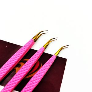 Pince à épiler d'isolation en acier inoxydable écologique Logo personnalisé Pince à épiler d'extension de cils enduite de poudre durable pour la fabrication de ventilateurs - Product Image 4