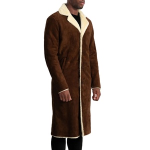 Manteau en cuir de vache de luxe pour homme, cuir régulier, qualité supérieure, col montant décontracté, capuche, respirant, automne, devant - Product Image 2