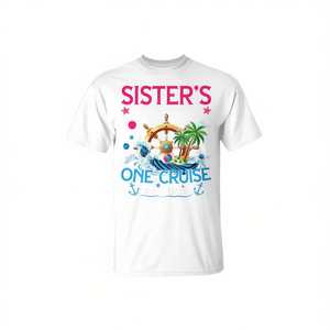 T-Shirt per Vacanze in Crociera per Sorelle, Abbigliamento Promozionale Personalizzabile per Viaggi in Crociera - Product Image 2