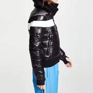Trendy <b>Ladies</b> Puffer <b>Jackets</b> Winter Season Cotton Breathable Outerwear Custom Color Contrast Lining <b>Lightweight</b> Detachable - Product Image 3