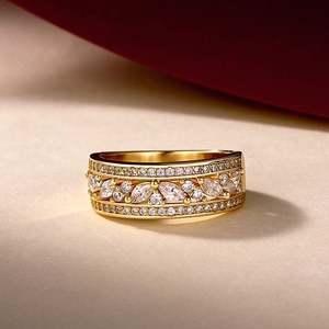 Jeulia Olivetta Eternity Wedding Band Diamond <b>Ring</b> for Women - Product Image 4