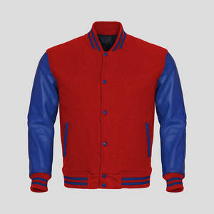 Veste Letterman baseball Blouson bombardier pour hommes veste universitaire composée de manches en cuir d'origine avec corps en laine - Product Image 2