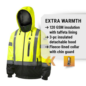 2025 Oem Design Safety Workwear Men's safety Jackets With <b>Reflective</b> <b>Tapes</b> Wholesale High Quality Front Zipper Safety Jacket - Product Image 4