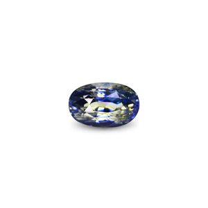 Saphir naturel bicolore de 6,18 carats, taille ovale facettée Pitambari, spinelle en vrac - Product Image 1