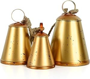 Gold Finish Metal Christmas <b>Bell</b> Elegant Ornament for Tree and Party Decor Perfect for Porch or Outdoor Decoration - Product Image 4