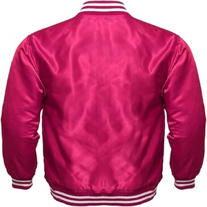 Chaqueta Bomber Varsity de satén Chaqueta de béisbol acolchada Varsity de satén de seda bordada personalizada Hecho en Pakistán - Product Image 4