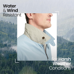 Chaqueta cortavientos Softshell impermeable ligera para hombre para correr senderismo marca personalizada chaqueta de motocicleta llena de algodón - Product Image 3