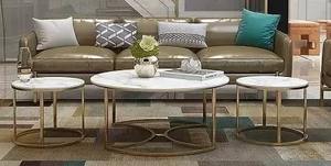 Tables basses en marbre au design moderne et élégant très vendues meubles pour salon Tables basses modernes meubles en marbre au design - Product Image 6