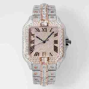 Iced VVS Moissanite diamante automático movimiento de cuarzo reloj de lujo hecho a mano perfecto estilo Hip Hop regalo hombres mujeres - Product Image 1