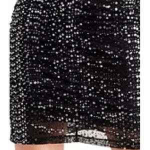 Abito da ballo di lusso in raso da donna For Guess, modello bodycon, con paillettes argento, taglia XS, lunghezza al pavimento, con vita naturale, ODM - Product Image 3