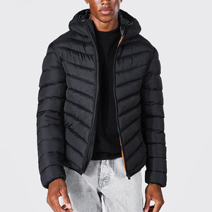 Blouson matelassé unisexe personnalisé en toile avec capuche, moderne, isolé, imperméable et coupe-vent, pour l'hiver, tendance - Product Image 4