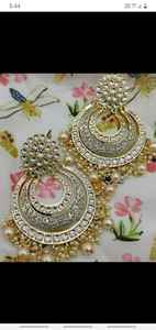 Pendientes de Araña con Cuentas, Base de Metal Duradera, Chapado en Oro, Cristal, Diseño Geométrico, para Fiestas - Product Image 3