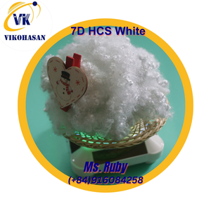 Fibre discontinue en polyester recyclé 7D HCS de qualité B Vikohasan Fibre GRS synthétique du fabricant siliconée pour le matériau de remplissage - Product Image 1