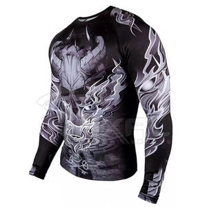 Haute qualité sur mesure hommes Rash Guard grande taille respirant séchage rapide écologique manches complètes Spandex/Polyester nouveauté - Product Image 3