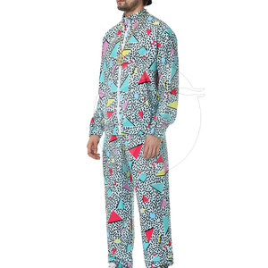 Survêtement décontracté à manches longues pour hommes, marque privée, dernier design, col à capuche, sublimation solide OEM, vente en gros pour l'hiver - Product Image 2