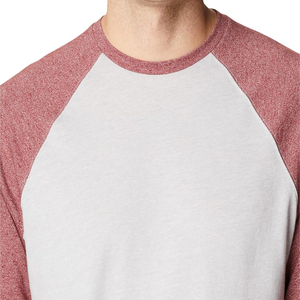 OEM de alta calidad 100% algodón 220 GSM Color sólido camisas de manga larga raglán Color sólido logotipo personalizado camiseta raglán - Product Image 5