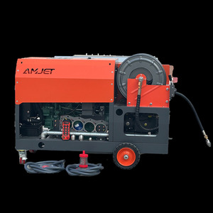 Amjet quatre cylindres <span class=keywords><strong>diesel</strong></span> pipeline jet machine nouveau égout dédié dragage machine industrielle haute pression rinçage camion - Product Image 3