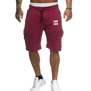 Pantalones cortos para correr de gimnasio personalizados al por mayor, ropa informal de mezcla de algodón con bolsillos, cintura media, cordón con puños, envío directo a granel - Product Image 3