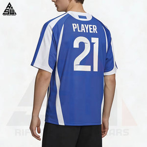 Camiseta de Fútbol Unisex Personalizada con Nombre y Número del Equipo, 100% Poliéster, Transpirable, Ligera, Absorbente de Sudor, de Secado Rápido - Product Image 6
