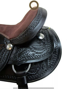 SAISHAS Premium Western DD cuero genuino barril Racing Show caballo sillín hecho a mano ligero rendimiento montar - Product Image 4