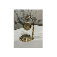 Produit de qualité supérieure Horloge de table vintage Décor de bureau Style laiton antique Conception entièrement artisanale Horloge de table à double face