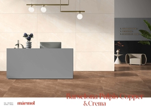 Carreaux en porcelaine émaillée 600x1200mm BARSELONA PULPIS COPPER, style moderne européen, antidérapants, pour usage intérieur - Product Image 3