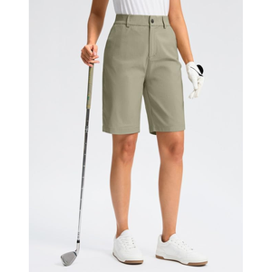 Short en coton de haute qualité pour femme avec poches latérales respirantes et techniques lavées à motif de confort personnalisable - Product Image 1