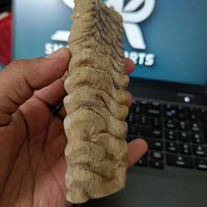 Exquisita técnica artesanal cruda, mango de cuchillo personalizado, artesanía, cuerno de carnero, placas de escala de cuerno de oveja, lujoso estilo Animal hecho a mano - Product Image 2