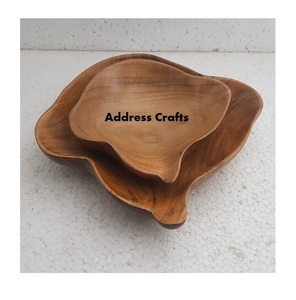 Tazón Decorativo de Madera Tallada Estilo Nórdico, Hecho a Mano, Natural, para Servir Ensaladas, Dulces, Frutas, Vajilla para el Hogar - Product Image 6