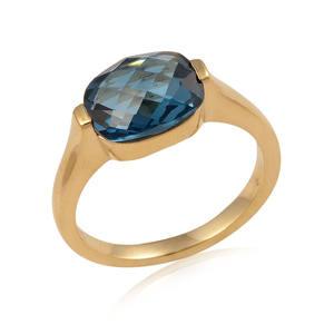 Meilleure vente de bague classique en argent sterling 925 plaqué or avec cadeau de bijoux de mariage en pierre précieuse améthyste - Product Image 4