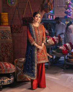 Salwar Kameez en soie élégante traditionnelle afghane pour femmes, vêtement ethnique traditionnel afghan personnalisé du fabricant, 508 unités à vendre - Product Image 4