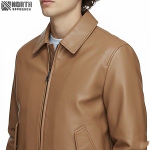 Blouson aviateur en cuir véritable pour homme, motif camouflage, couleur personnalisable sur le devant, imperméable, haute qualité, vente en gros, arrivée 2025 - Product Image 4