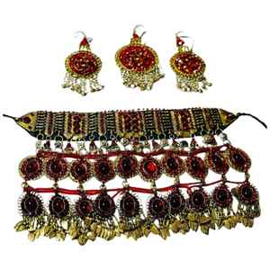 Wholesale Price Luxury Design Stainless Steel <b>Turquoise</b> Afghan Set for Women Custom Sizes Colors Trendy Antique Gold Plated - Product Image 1