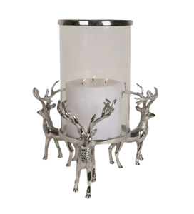 Argent cerf métal verre ouragans intérieur décoratif maison éclairage accessoires bougeoir pour maison métal bougie support - Product Image 1