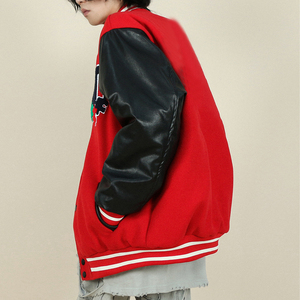 Chaqueta Bomber Varsity de Invierno Impermeable para Hombre, con Logotipo Personalizado, Bordado Chenille, Estampado en Cuero, Estilo Urbano, Fabricante OEM - Product Image 4