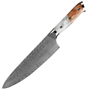 มีดเชฟเหล็กดามัสกัสญี่ปุ่นมืออาชีพ8นิ้วมีด้ามจับเรซินขายส่ง2025ใหม่ออกแบบได้ตามต้องการ - Product Image 5