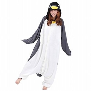 For Wholesale Winter Women's Cartoon Animal Pajamas Penguin Black Adult Cute Soft Breathable Thermal Lovely Warm Sleepwear - Product Image 1