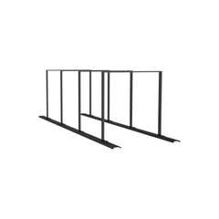 Sistema di supporto a binario, 4 supporti in acciaio piatto 50x12 mm, 2800x800mm (LxP), da avvitare, grigio - Product Image 3